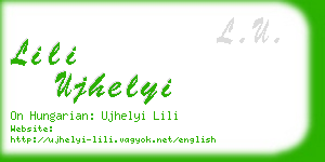 lili ujhelyi business card